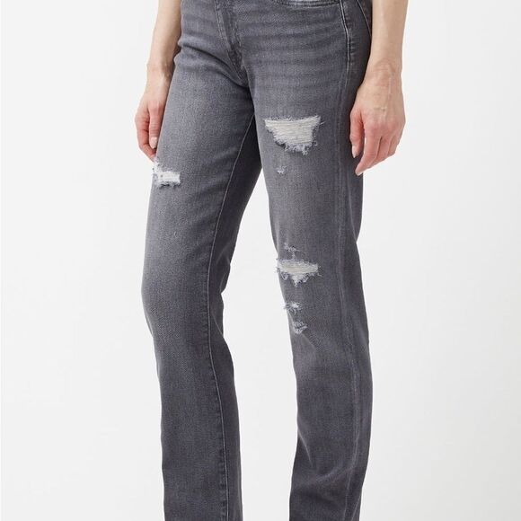 Nwt BUFFALO High Rise Straight Jayden Grey Jeans sz 27x32 - Picture 6 of 9